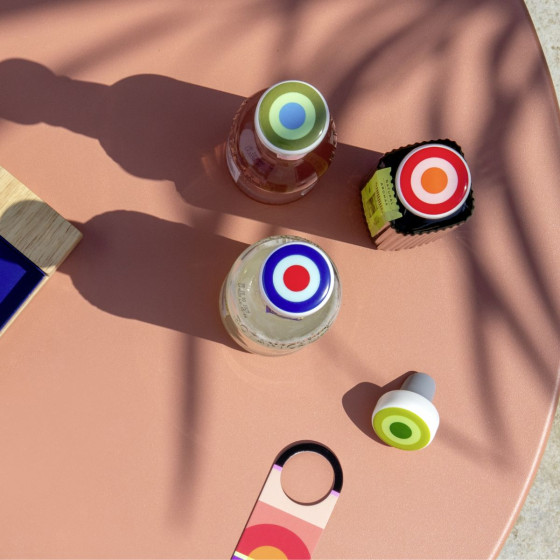 4 bouchons colorés pour bouteilles