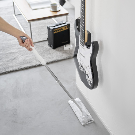 Support mural blanc pour guitare