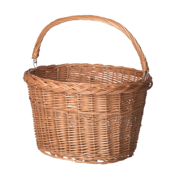 Grand panier à vélo en osier
