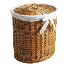 Panier à linge ovale en osier