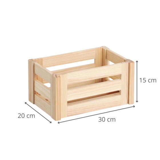 Caisse de rangement démontable en bois (S)