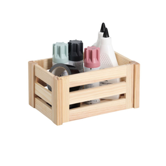 Caisse de rangement démontable en bois (S)