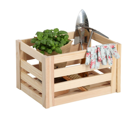 Caisse de rangement démontable en pin (L)