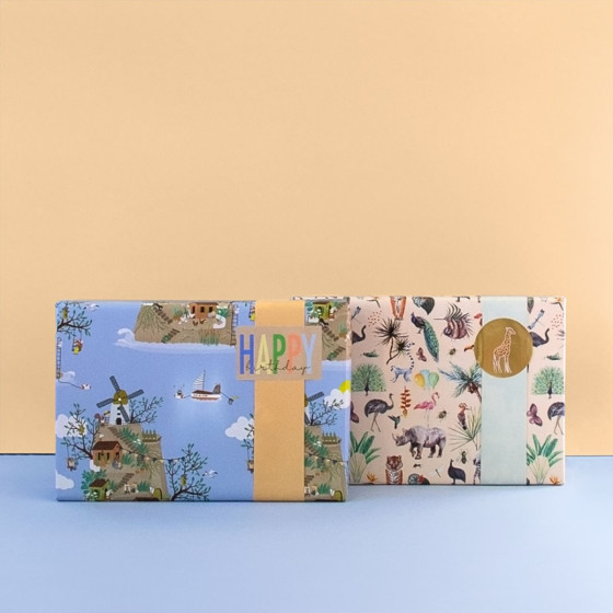 Papier cadeau jungle 3 mètres