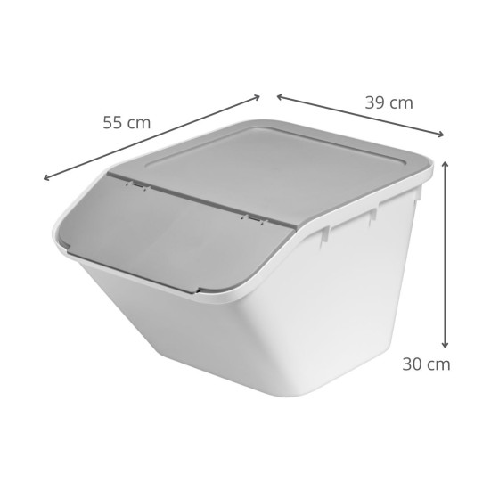 Bac superposable en plastique recyclé 37 litres