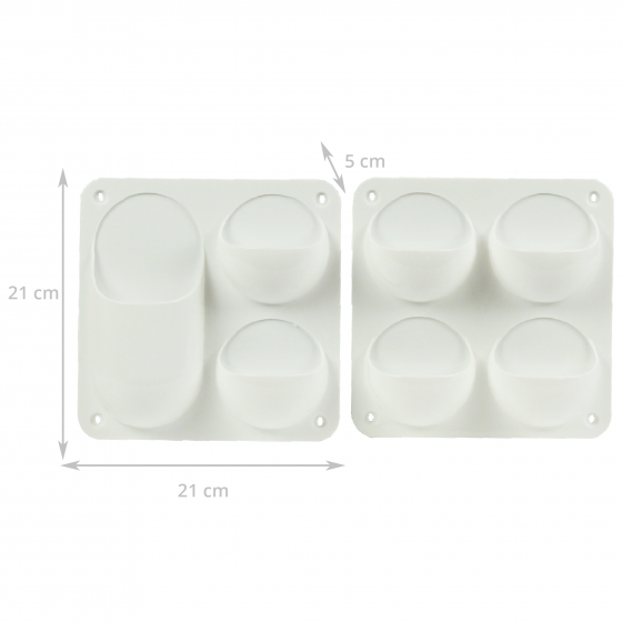 2 Organisateurs muraux en plastique blanc avec 4 compartiments