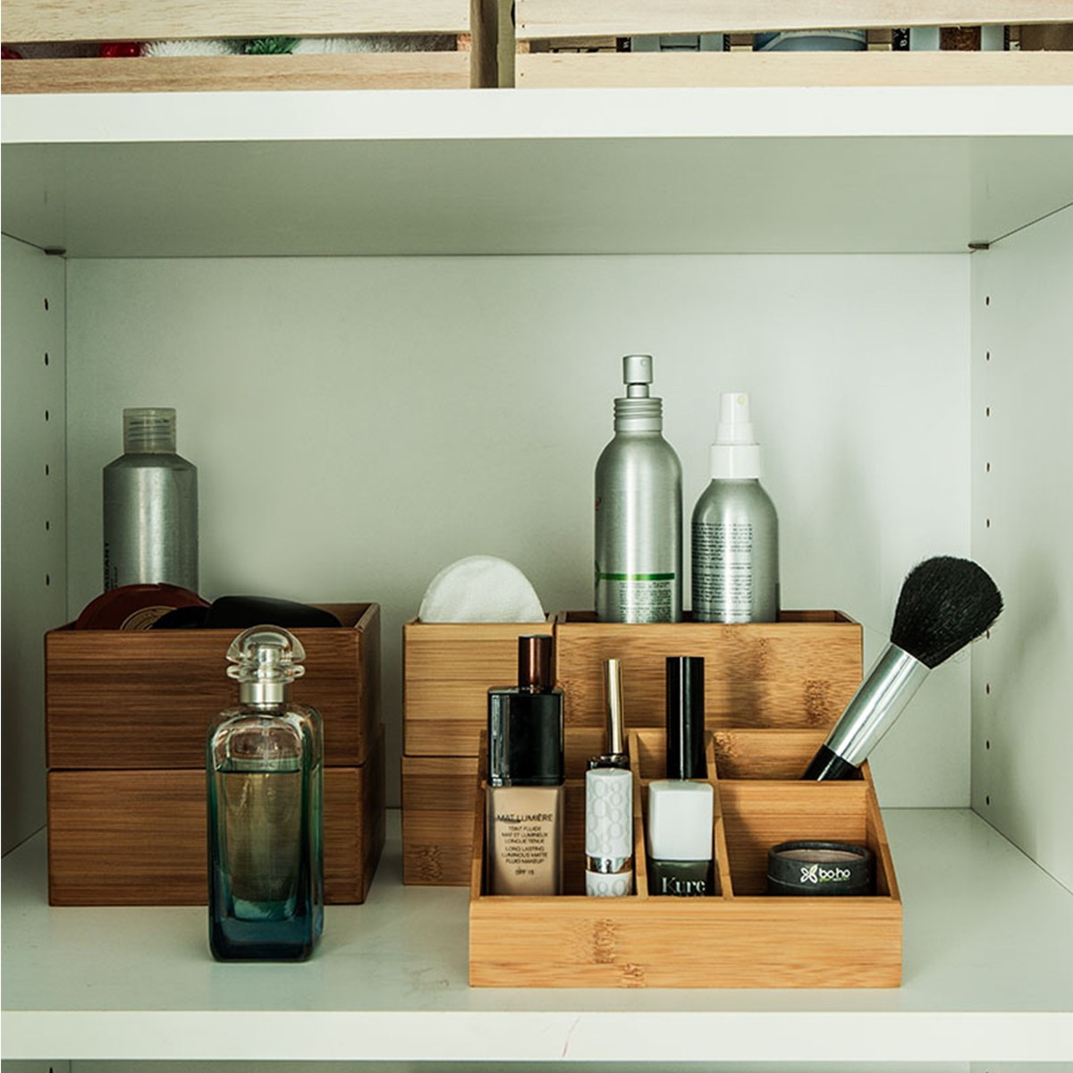Rainsworth organisateur tiroir empilable en bambou – l, m, s boîte rangement  - lot de 6 organisateur de bureau rangement tiroir - rangement et  organisation de cuisine bureau maquillage salle de bain - Conforama