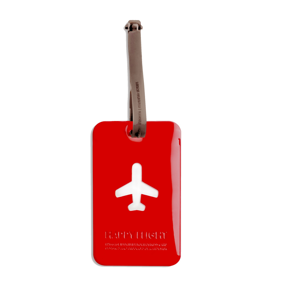 Porte étiquette de bagage rouge design - ON RANGE TOUT