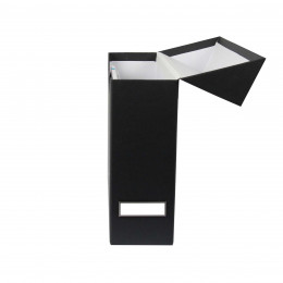 Boîte de classement en carton gris anthracite