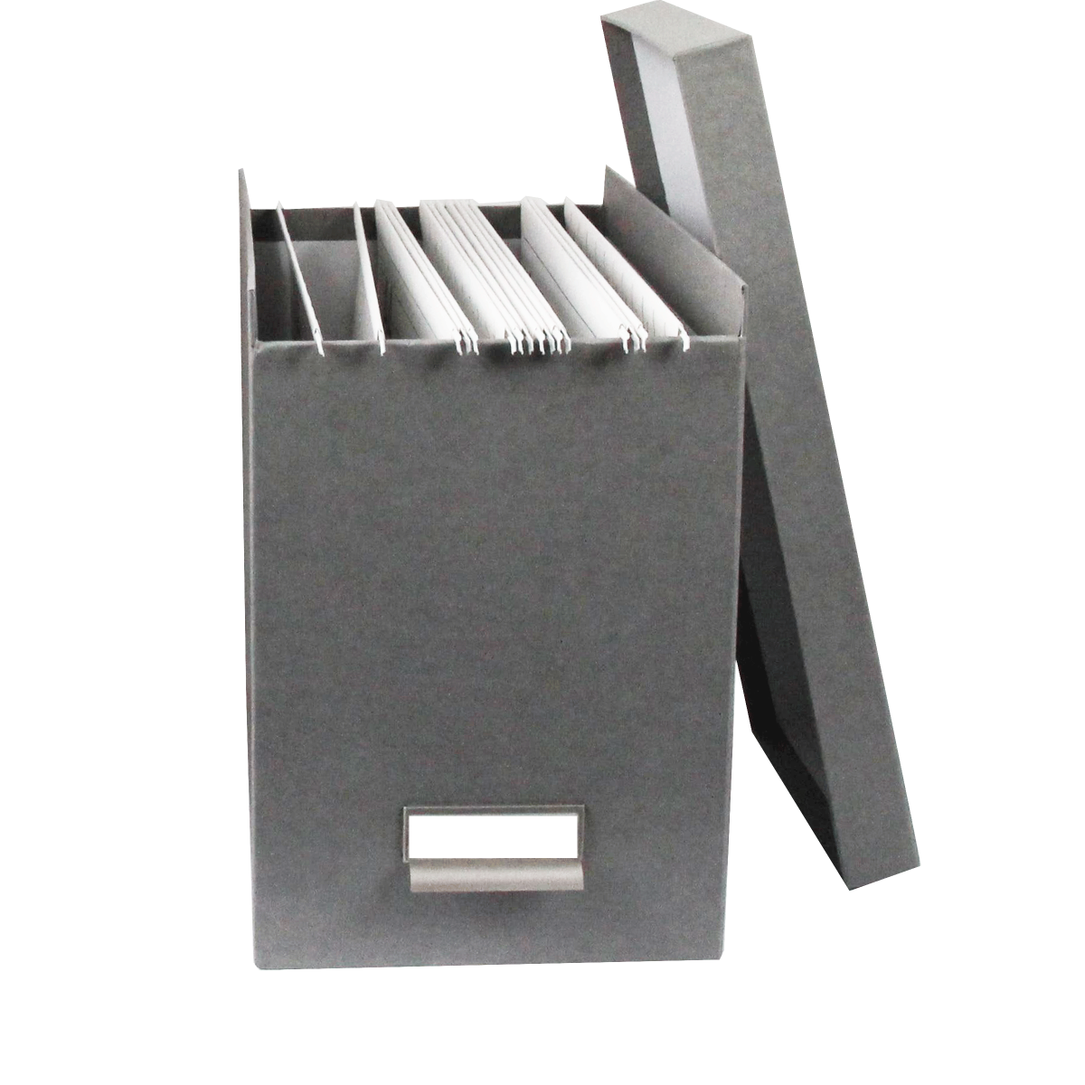 Boîte de rangement à dossiers suspendus - carton gris - ON RANGE TOUT