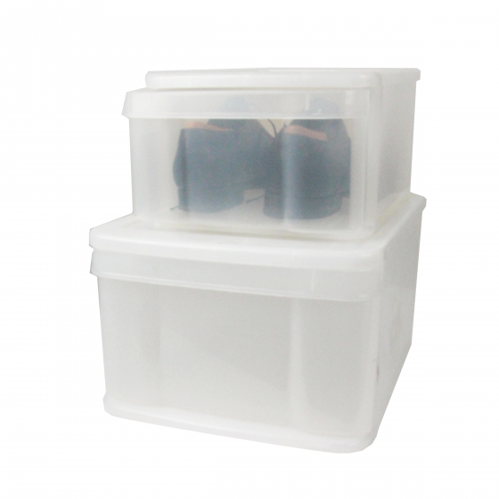 Boîte tiroir transparente pour chaussures. M