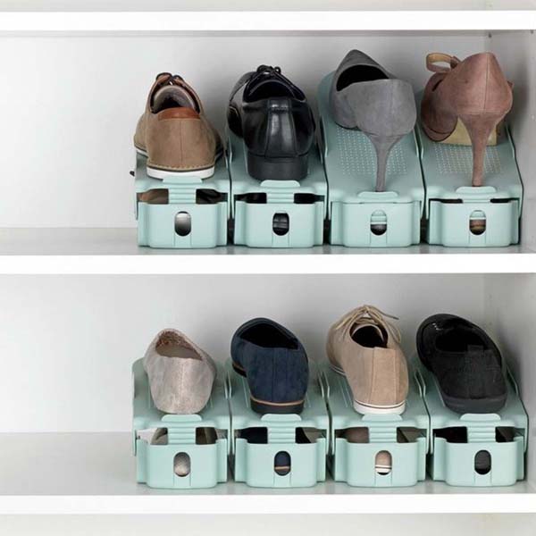 organisateur de stockage de chaussures étagère à chaussures en métal