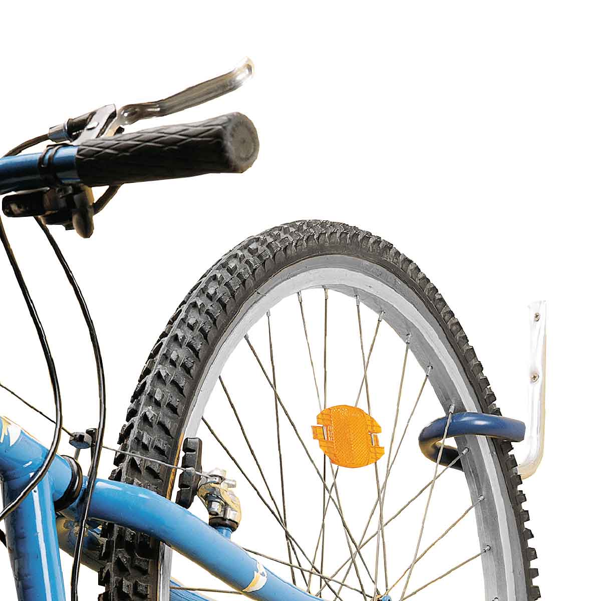 Crochet à vélo à visser, 4 x 2,5, gris