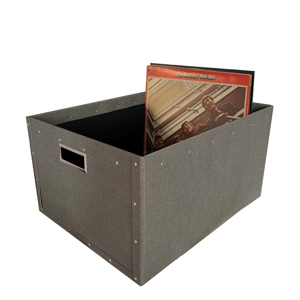 Caisse de rangement pour disques vinyles