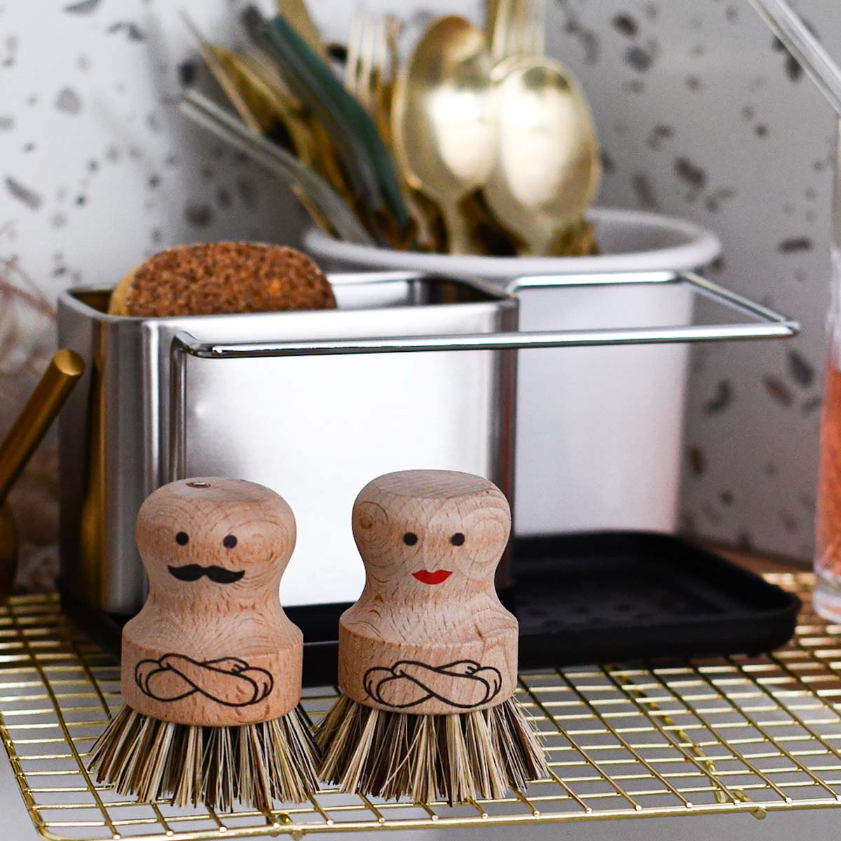 2 brosses à casseroles amusantes